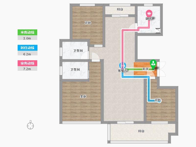 河南省-商丘市-柘城建业幸福里-100.08-户型库-动静线