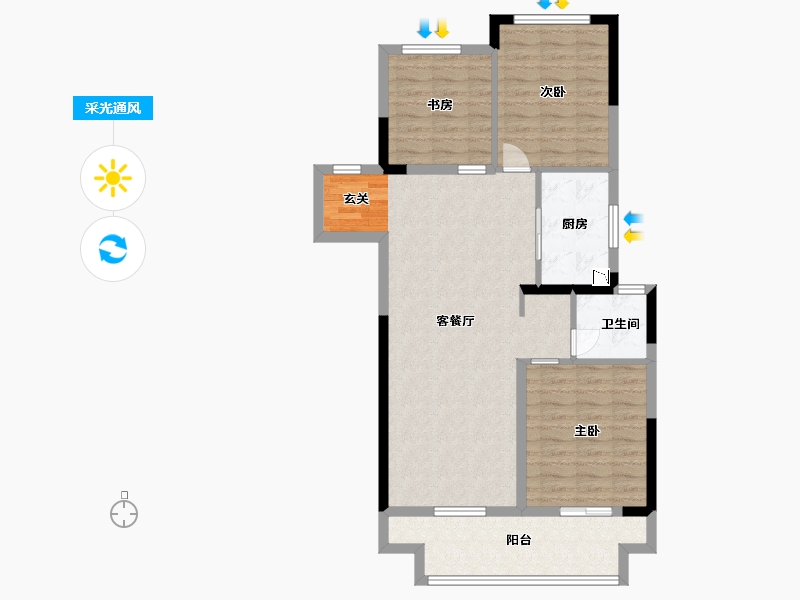 河南省-商丘市-悦珑府-88.80-户型库-采光通风