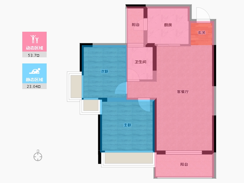 广西壮族自治区-北海市-嘉盛名都五期-68.90-户型库-动静分区