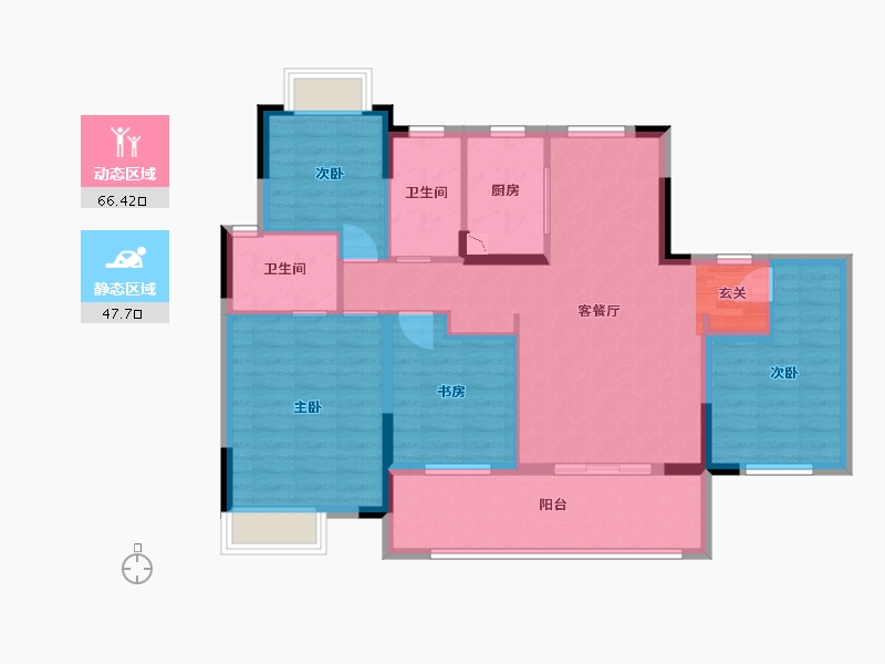 江西省-南昌市-新旅明樾府-102.40-户型库-动静分区