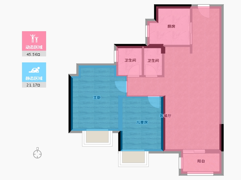 广东省-广州市-中海学仕里-59.20-户型库-动静分区