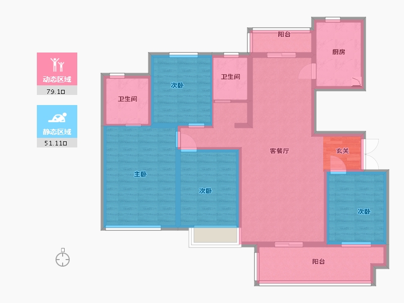 河南省-商丘市-柘城建业幸福里-115.28-户型库-动静分区