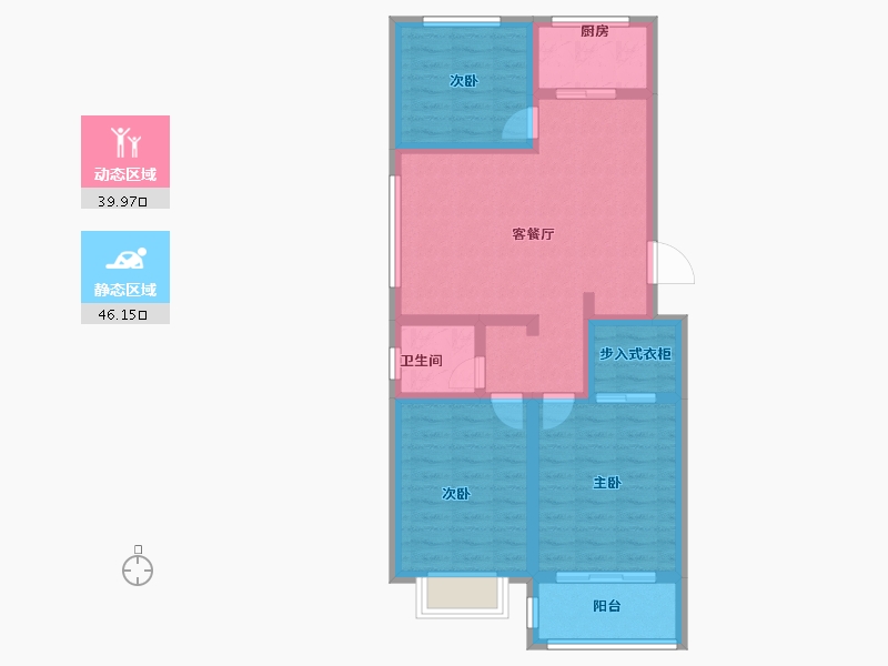 山东省-烟台市-东泰仕林首府-76.00-户型库-动静分区