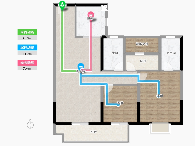 浙江省-湖州市-碧桂园江山赋-93.60-户型库-动静线