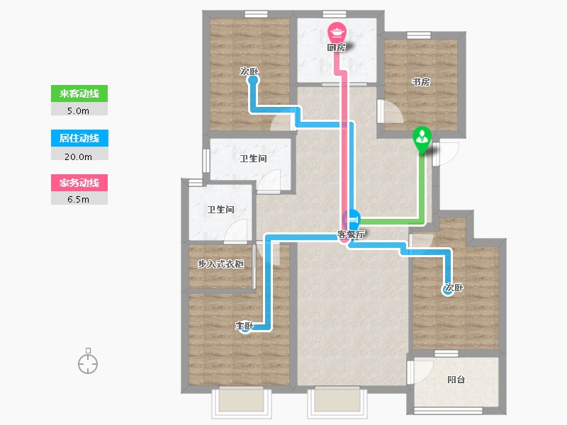 浙江省-湖州市-滨江棕榈・十里春晓-104.02-户型库-动静线