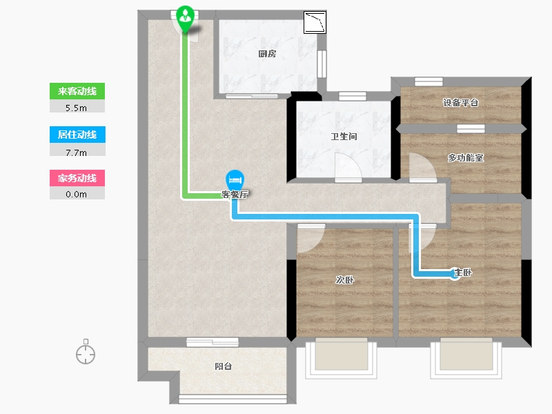 浙江省-湖州市-碧桂园江山赋-71.20-户型库-动静线