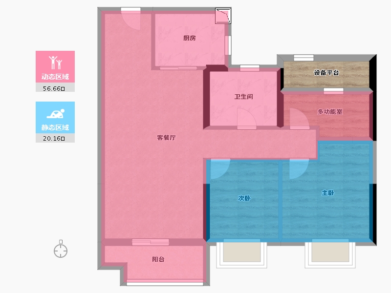 浙江省-湖州市-碧桂园江山赋-71.20-户型库-动静分区