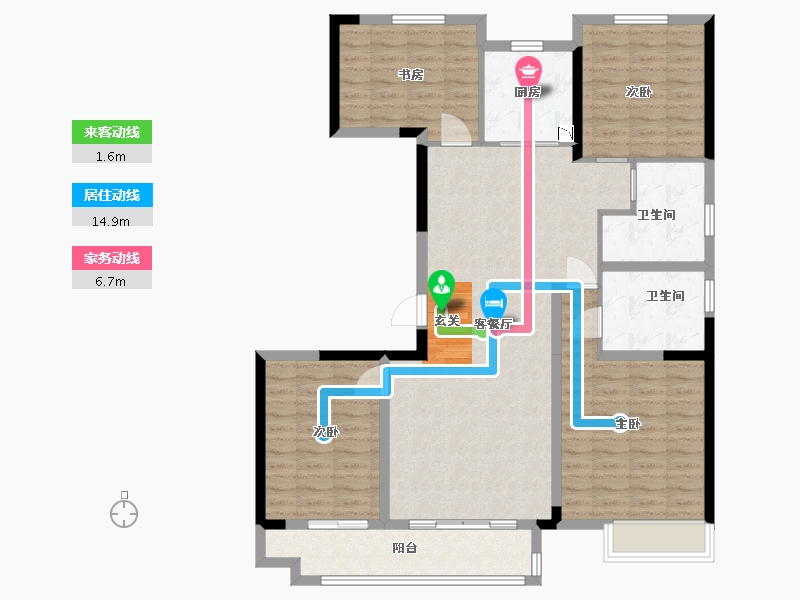 山东省-潍坊市-中梁颐和雅筑-116.00-户型库-动静线