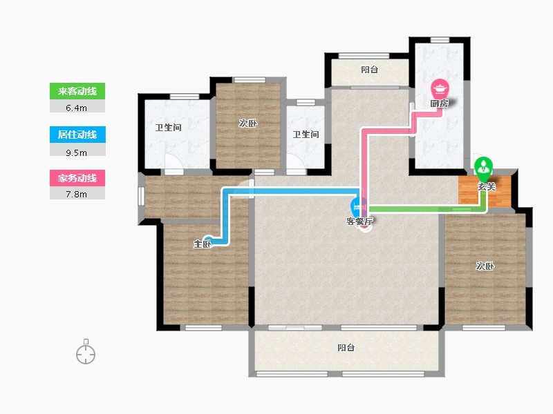 山东省-潍坊市-大有世家-147.15-户型库-动静线