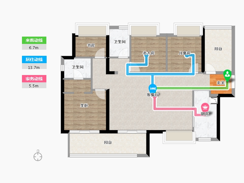 广东省-惠州市-灿邦珑廷-103.81-户型库-动静线