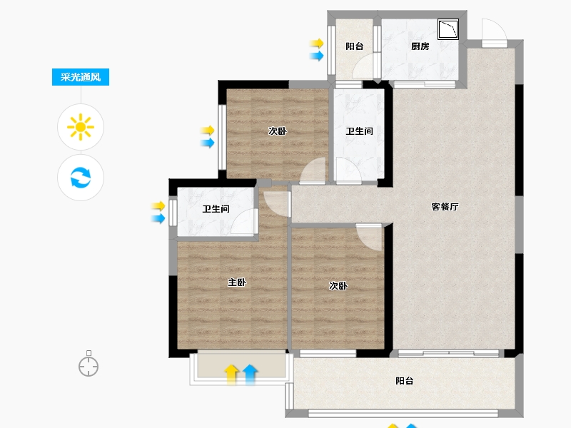 广西壮族自治区-桂林市-新外滩-94.11-户型库-采光通风