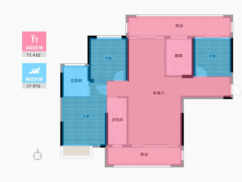 广西壮族自治区-桂林市-新外滩-100.45-户型库-动静分区