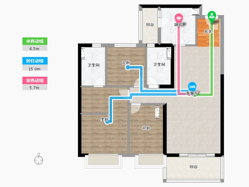 江苏省-扬州市-恒大御湖郡-97.00-户型库-动静线