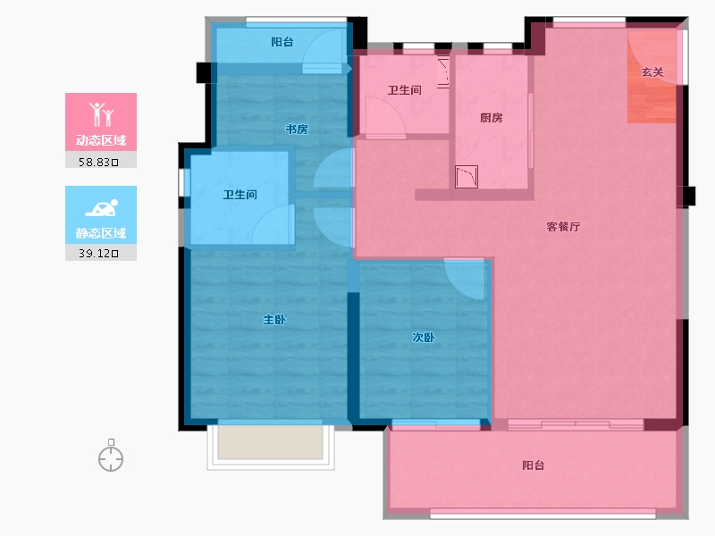 福建省-漳州市-联发君领首府-88.00-户型库-动静分区