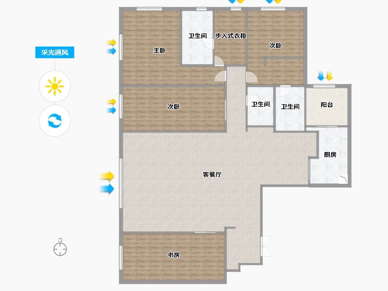 四川省-成都市-复地金融岛-234.87-户型库-采光通风