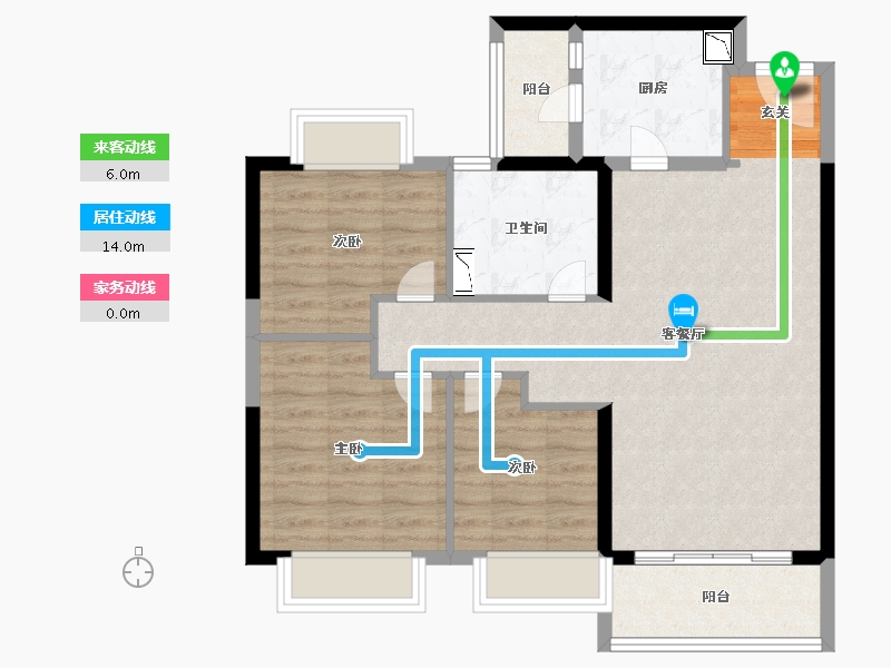 江苏省-扬州市-恒大御湖郡-81.00-户型库-动静线