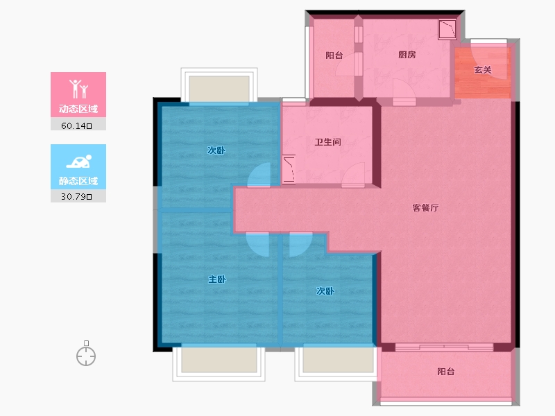 江苏省-扬州市-恒大御湖郡-81.00-户型库-动静分区