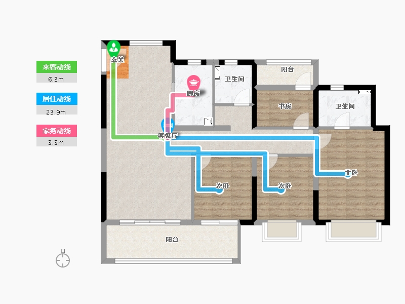 福建省-漳州市-联发君领首府-109.00-户型库-动静线