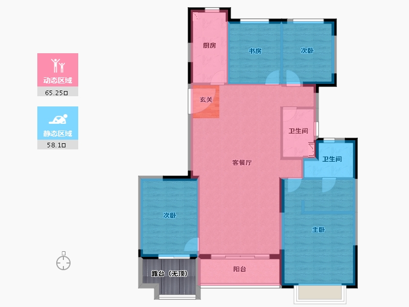 江苏省-扬州市-恒大御湖郡-117.00-户型库-动静分区