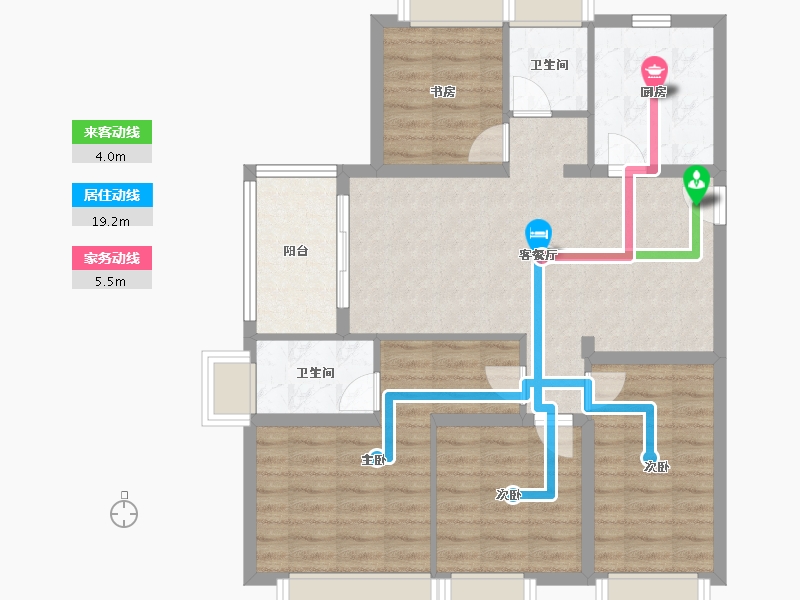 上海-上海市-嘉悦澜庭-88.00-户型库-动静线