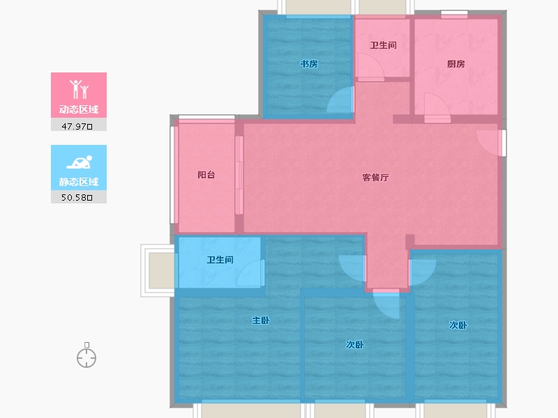 上海-上海市-嘉悦澜庭-88.00-户型库-动静分区