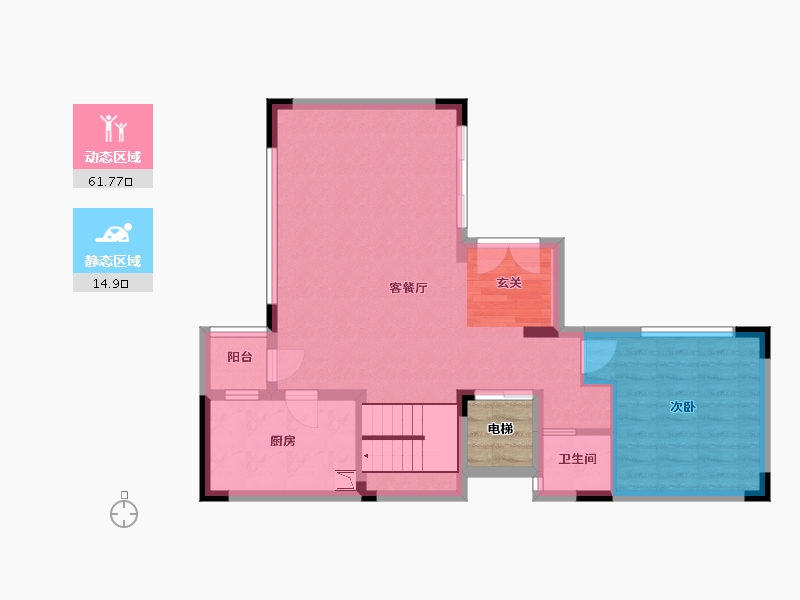 重庆-重庆市-嘉景湾-72.15-户型库-动静分区