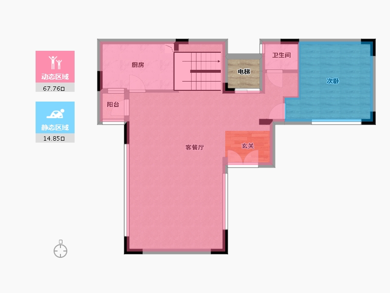 重庆-重庆市-嘉景湾-77.98-户型库-动静分区