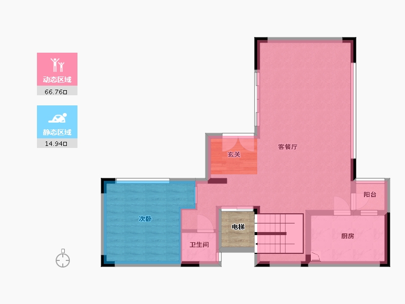 重庆-重庆市-嘉景湾-77.15-户型库-动静分区