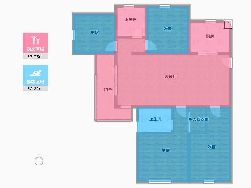 上海-上海市-中海汇德里-104.00-户型库-动静分区