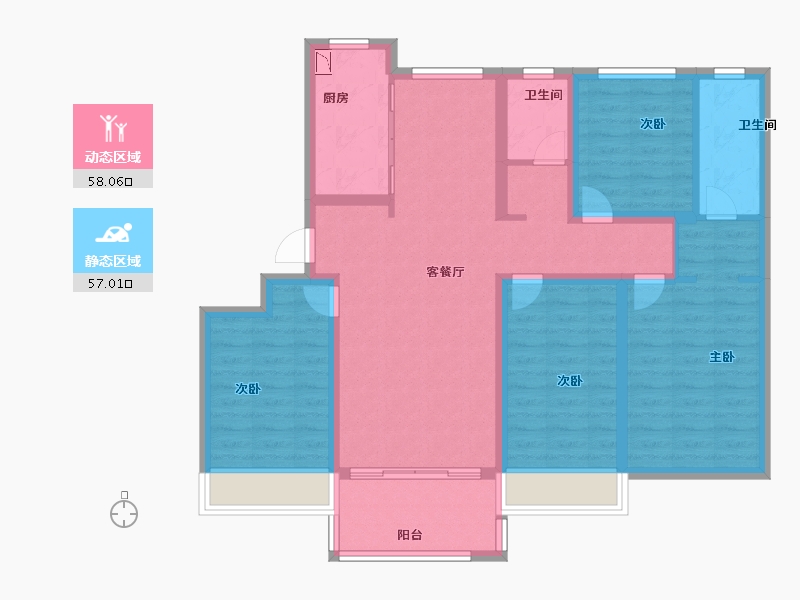 山东省-日照市-安泰悠山美居-102.00-户型库-动静分区