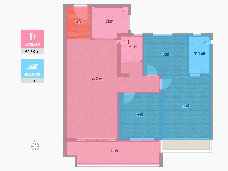 河南省-开封市-碧桂园・江山赋-93.00-户型库-动静分区