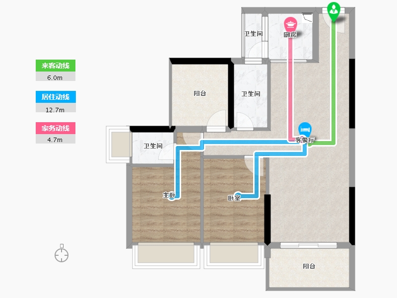 广东省-江门市-君豪国际-72.28-户型库-动静线