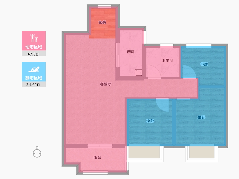 甘肃省-兰州市-兰州万达城-63.43-户型库-动静分区