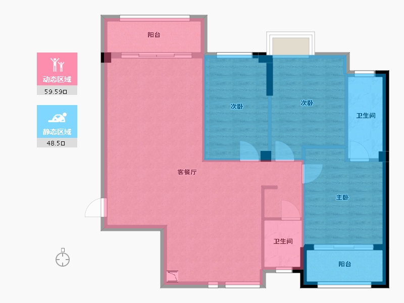 福建省-泉州市-天骏壹品-98.59-户型库-动静分区