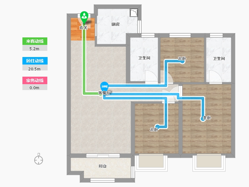 甘肃省-兰州市-兰州万达城-75.61-户型库-动静线