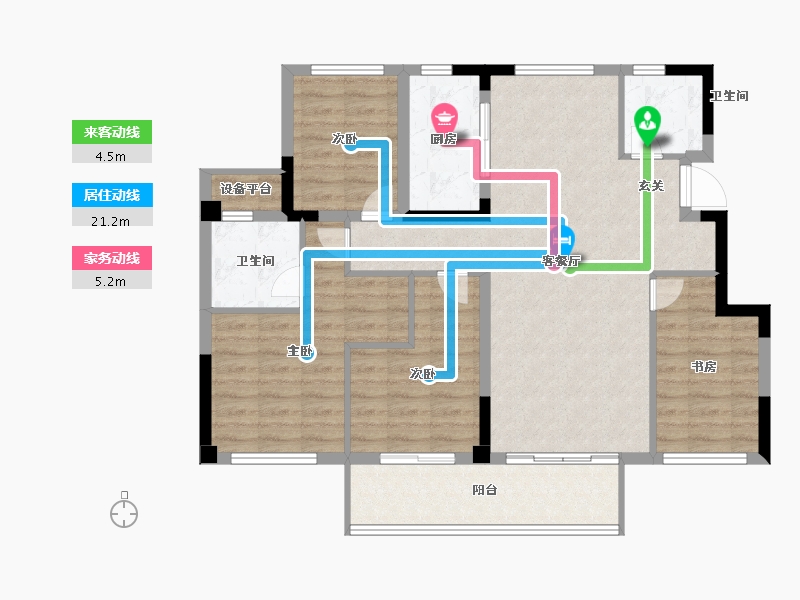 福建省-漳州市-融创国贸|珑溪大观-99.00-户型库-动静线