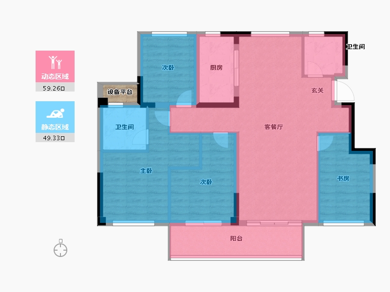 福建省-漳州市-融创国贸|珑溪大观-99.00-户型库-动静分区