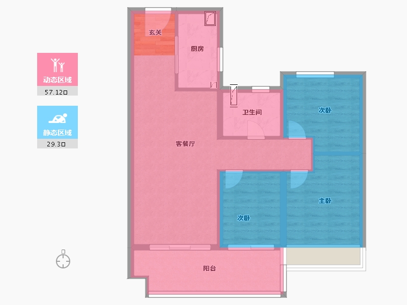 河南省-开封市-碧桂园・江山赋-77.00-户型库-动静分区