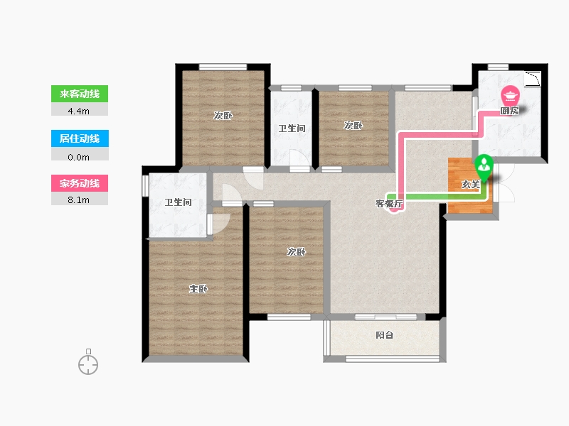 甘肃省-兰州市-城乡居壹号苑-118.40-户型库-动静线