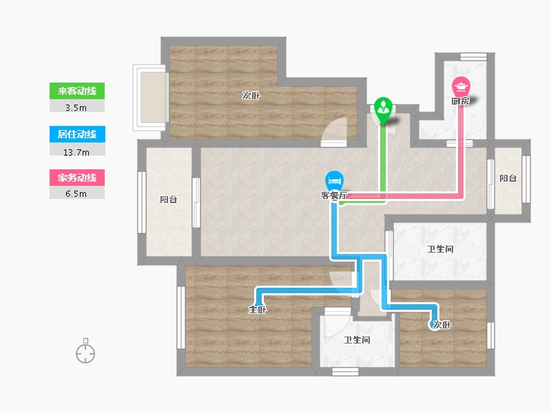 安徽省-滁州市-中辰一品-78.94-户型库-动静线