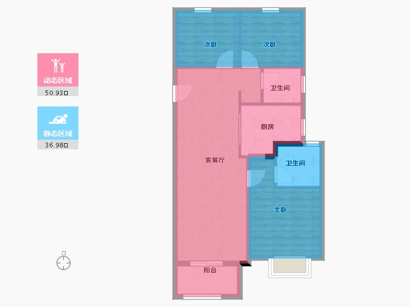 上海-上海市-大华锦绣四季-79.20-户型库-动静分区