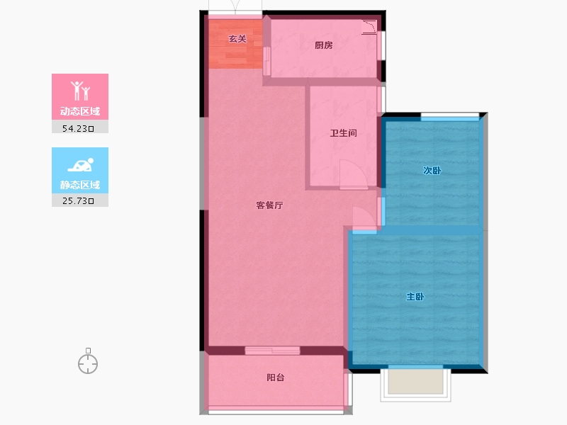 甘肃省-兰州市-城乡居壹号苑-71.20-户型库-动静分区