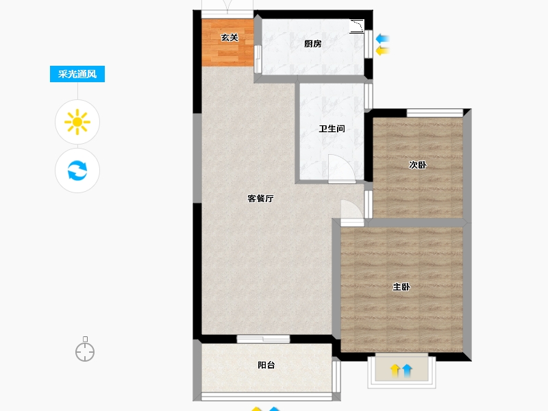 甘肃省-兰州市-城乡居壹号苑-71.20-户型库-采光通风