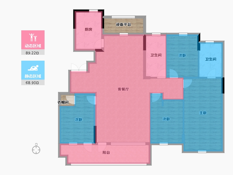 山东省-潍坊市-恒信绿城春风江南-150.00-户型库-动静分区