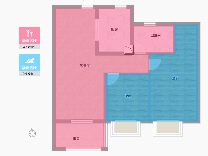 上海-上海市-南桥金茂悦-60.00-户型库-动静分区