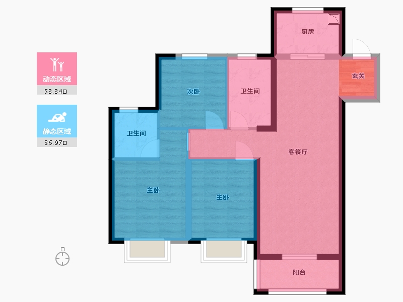 甘肃省-兰州市-华润置地未来城市-80.11-户型库-动静分区