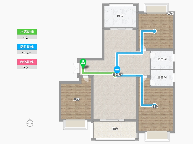 河南省-信阳市-东岸雅居-110.39-户型库-动静线