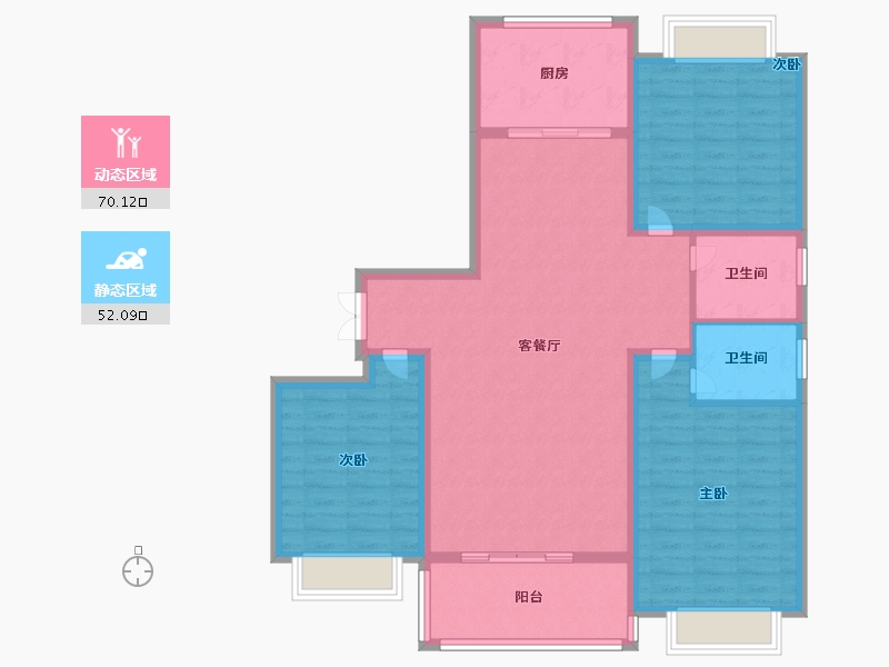 河南省-信阳市-东岸雅居-110.39-户型库-动静分区