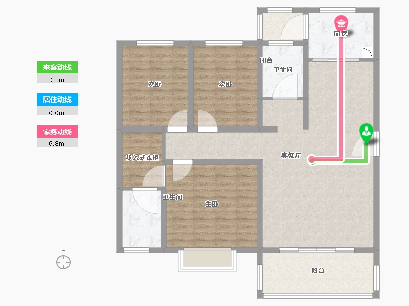 河南省-信阳市-潢淮大厦-112.80-户型库-动静线