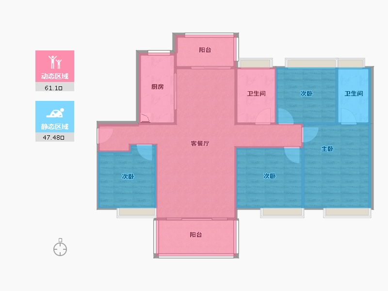 广东省-广州市-越秀保利爱特城-100.00-户型库-动静分区